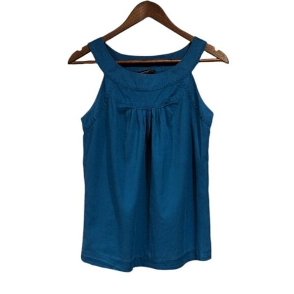 Banana Republic 100% Cotton Blue Halter Tank Top XS - Picture 1 of 7